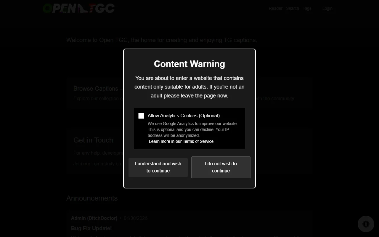 Screenshot of Opentgc